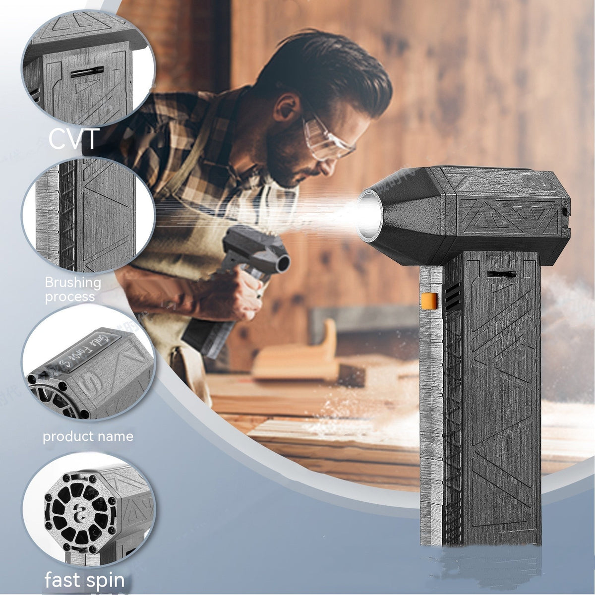 Cordless Air Duster & Vacuum Blower - 110,000 RPM Rechargeable