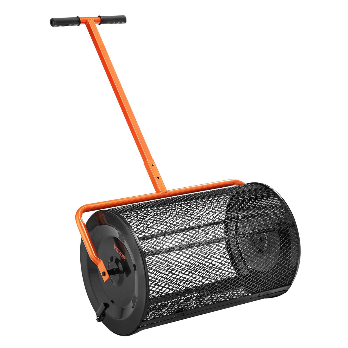 24-Inch Rolling Compost Spreader for Lawn Topdressing