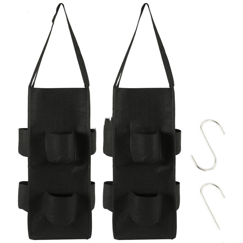 Hanging Strawberry Grow Bag with 4 Pockets β Vertical Felt Planter Pouch