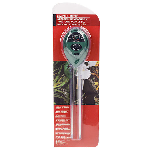 3-in-1 Soil Tester - pH, Moisture & Light Meter for Gardens