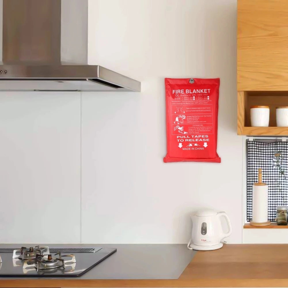 Fire Blanket Emergency Flame Retardant Safety Blanket for Kitchen & Home