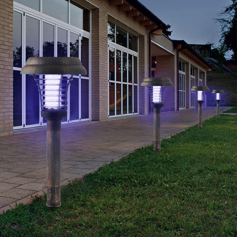 Solar Bug Zapper Stake Light, Bronze Outdoor Garden Lamp