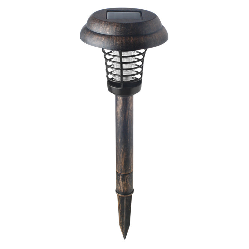 Solar Bug Zapper Stake Light, Bronze Outdoor Garden Lamp