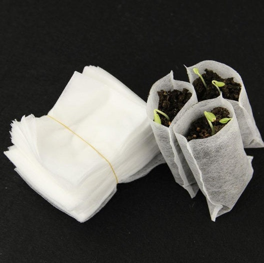 8 x 10 cm Fabric Seedling Bags, 50 or 100 Pack