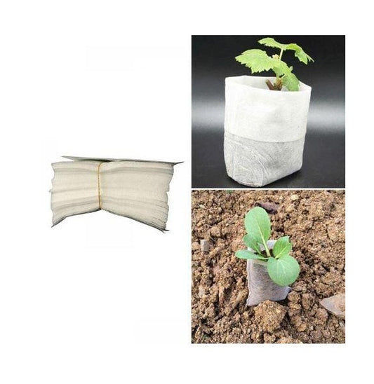 Non-Woven Fabric Seedling Bags - 8x10cm Plant Growing Pots