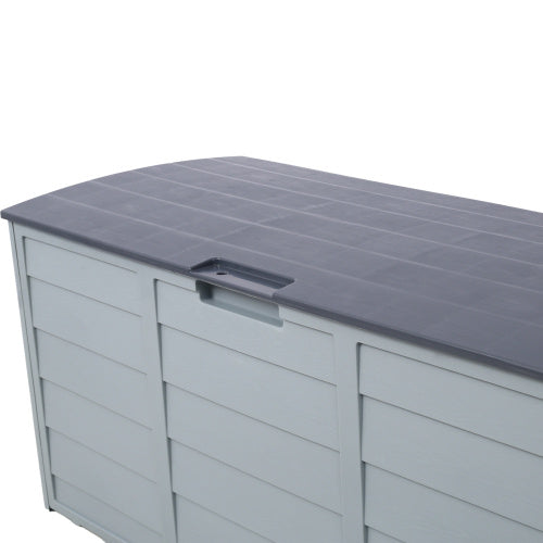 75-Gallon Resin Deck Box with Wheels – Weatherproof Outdoor Storage
