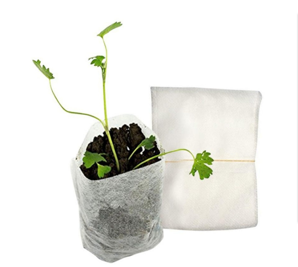 8 x 10 cm Fabric Seedling Bags, 50 or 100 Pack