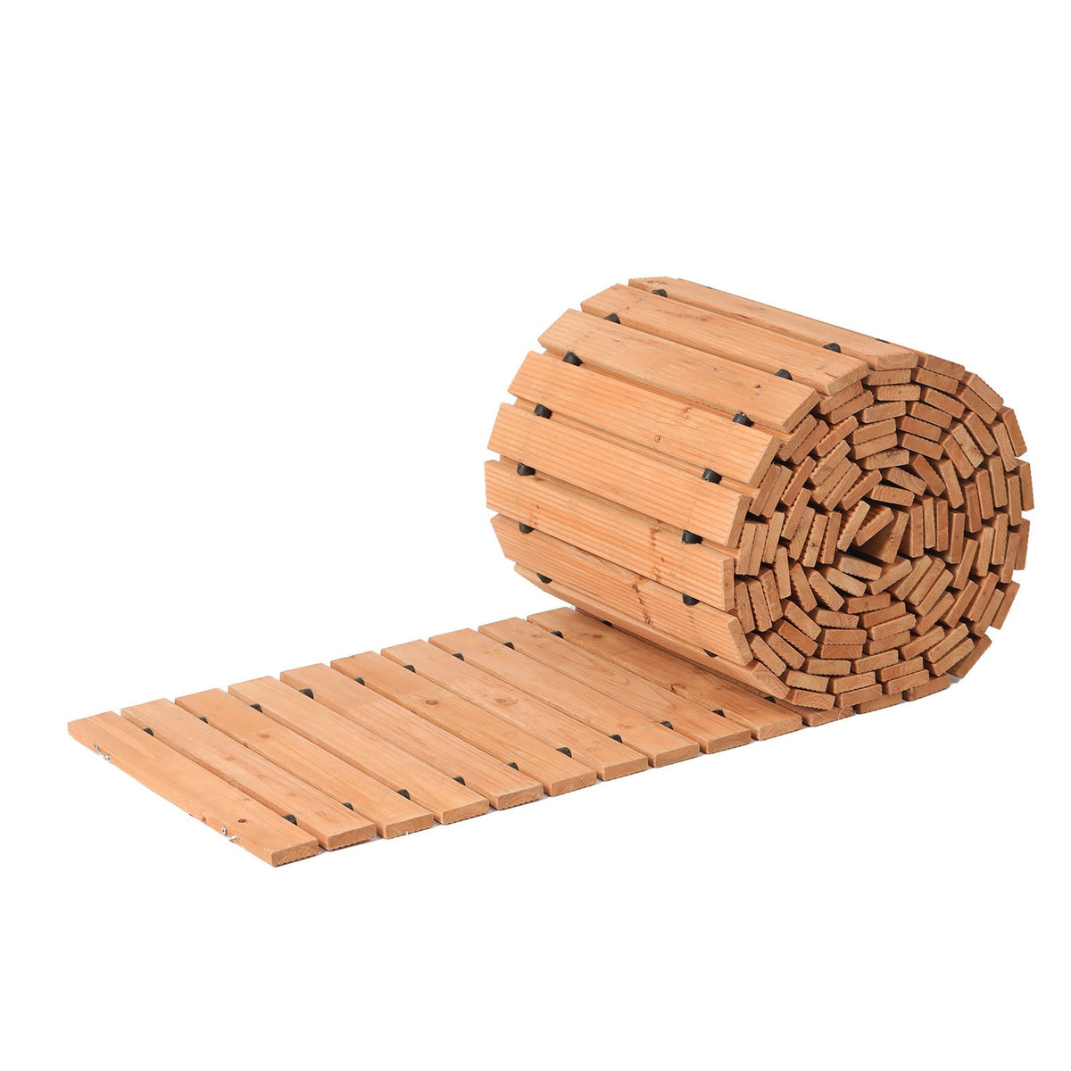 Roll-Out Cedar Garden Pathway for Backyard Walkways, Garden Beds, and Lawn Access - Rooted Supplies