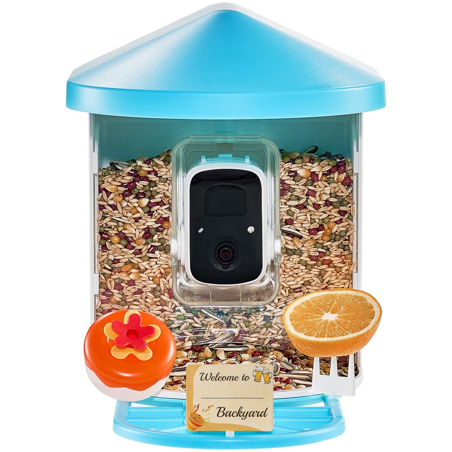 VEVOR Smart Bird Feeder with 2K HD Camera & AI Species Identification