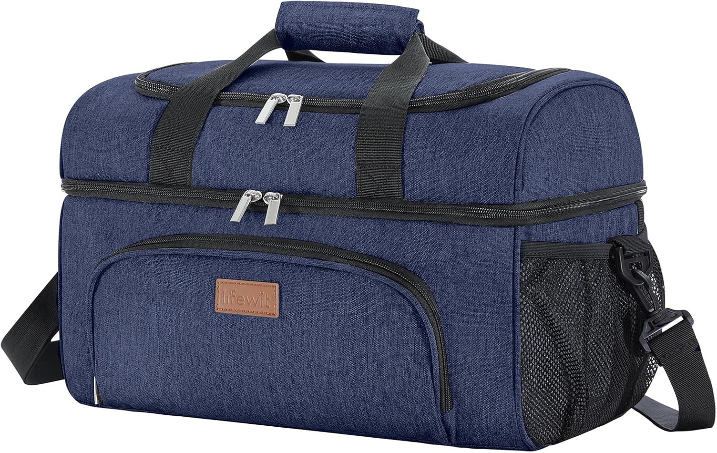 Large Cooler Bag Insulated Lunch Bag Lightweight Portable Cool Bag Double Layer for Picnic, Beach, Work, Trip