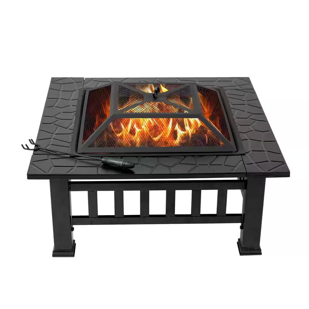 Durango 32 In. X 16.9 In. Square Steel Charcoal Fire Pit