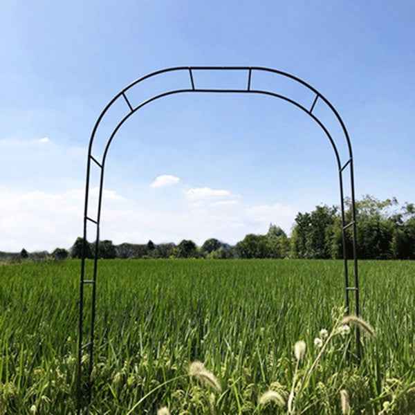 Metal Garden Arch Trellis, Adjustable Arbor, Dark Green