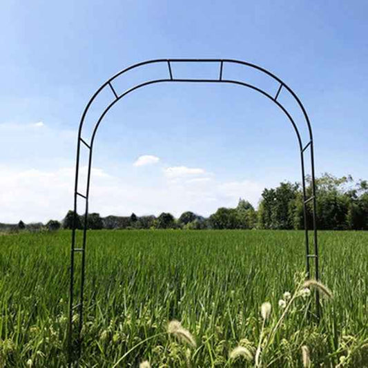 Metal Garden Arch Trellis, Adjustable Arbor, Dark Green