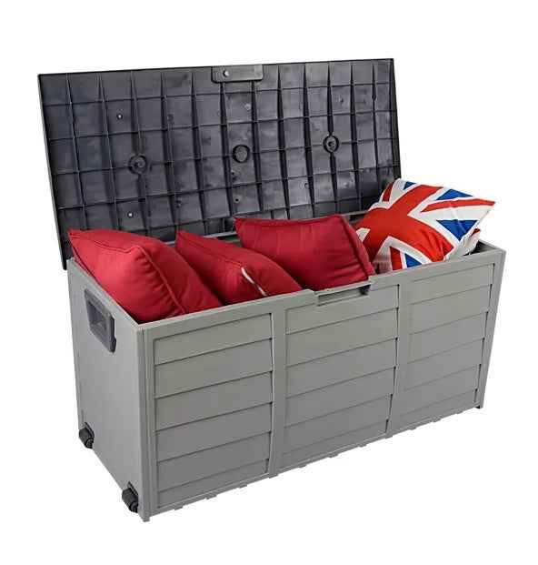 75-Gallon Outdoor Storage Deck Box with Wheels & Lockable Lid