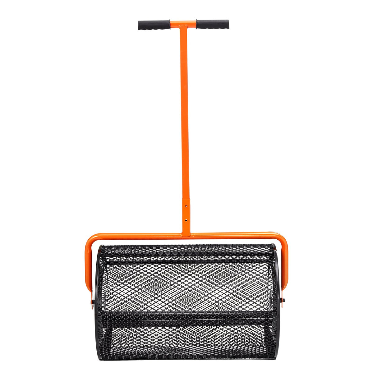 24-Inch Rolling Compost Spreader for Lawn Topdressing
