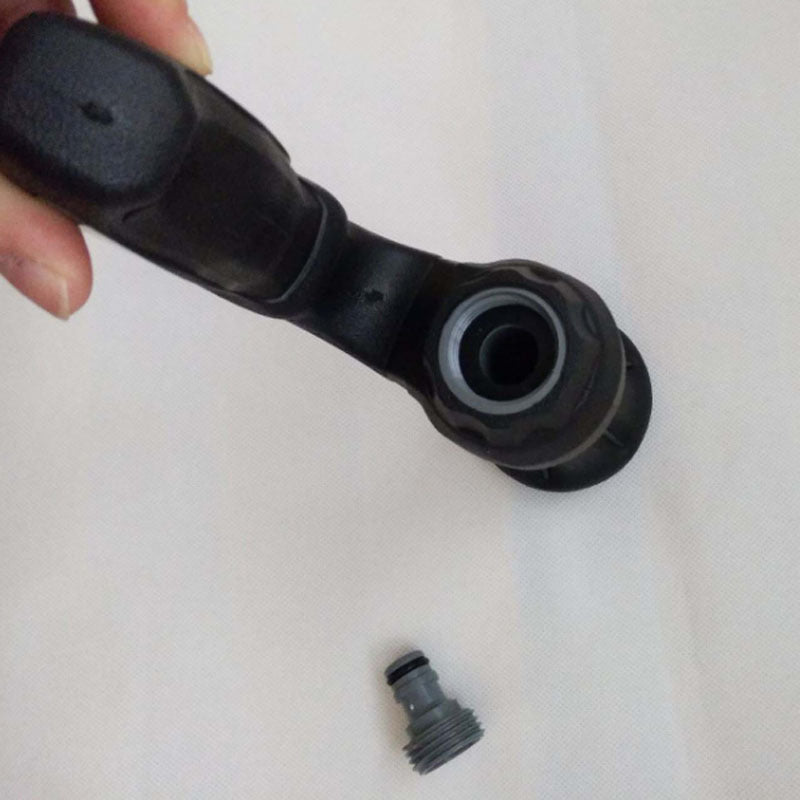 5-Pattern Heavy-Duty Garden Hose Spray Nozzle – Aluminum, High Pressure, Black