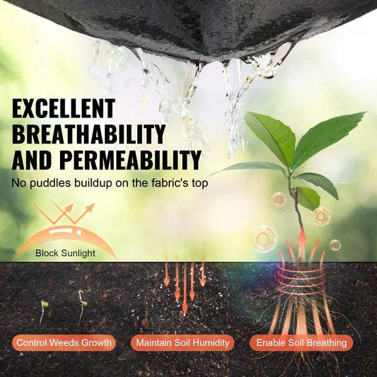 15x20' Heavy Duty Landscape Fabric - 4oz Non-Woven Weed Barrier