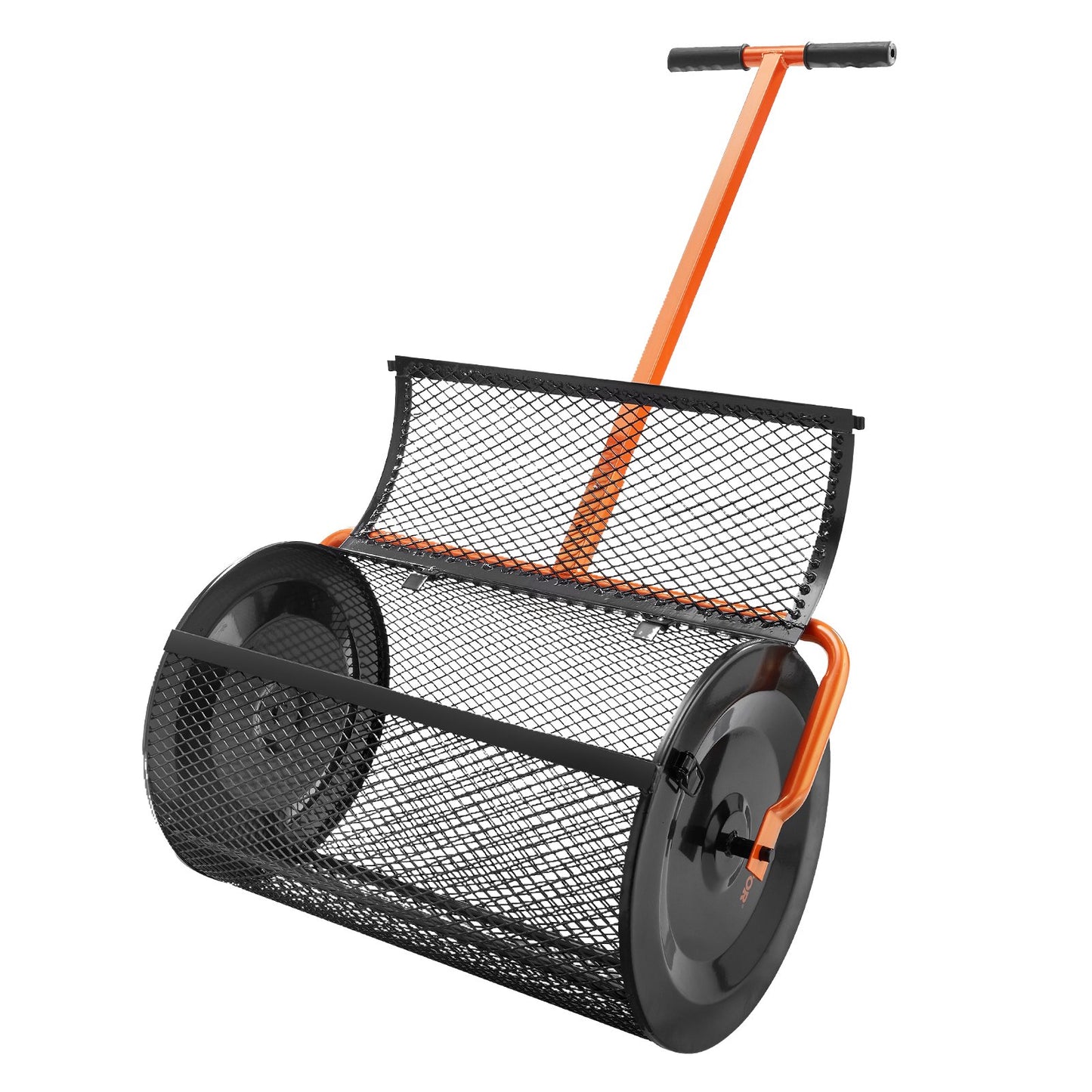 24 in. Rolling Compost Spreader for Lawn Topdressing with Mulch, Topsoil, and Fertilizer