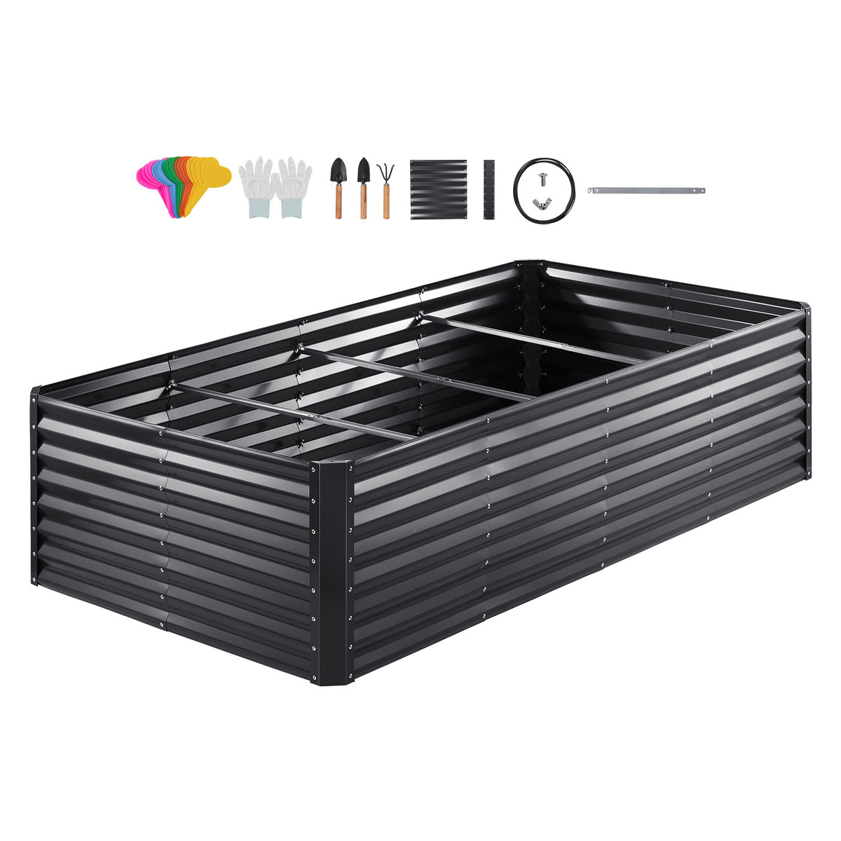 Galvanized Raised Garden Bed, 94.5 x 47.2 x 23.6 Inches