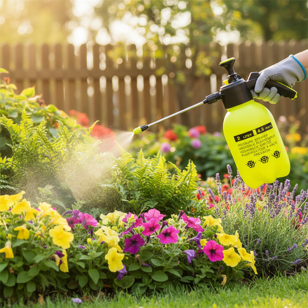 2L Pressure Pump Sprayer - Garden Watering & Fertilizer Applicator