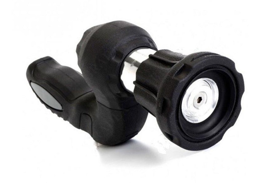 5-Pattern Heavy-Duty Garden Hose Spray Nozzle – Aluminum, High Pressure, Black