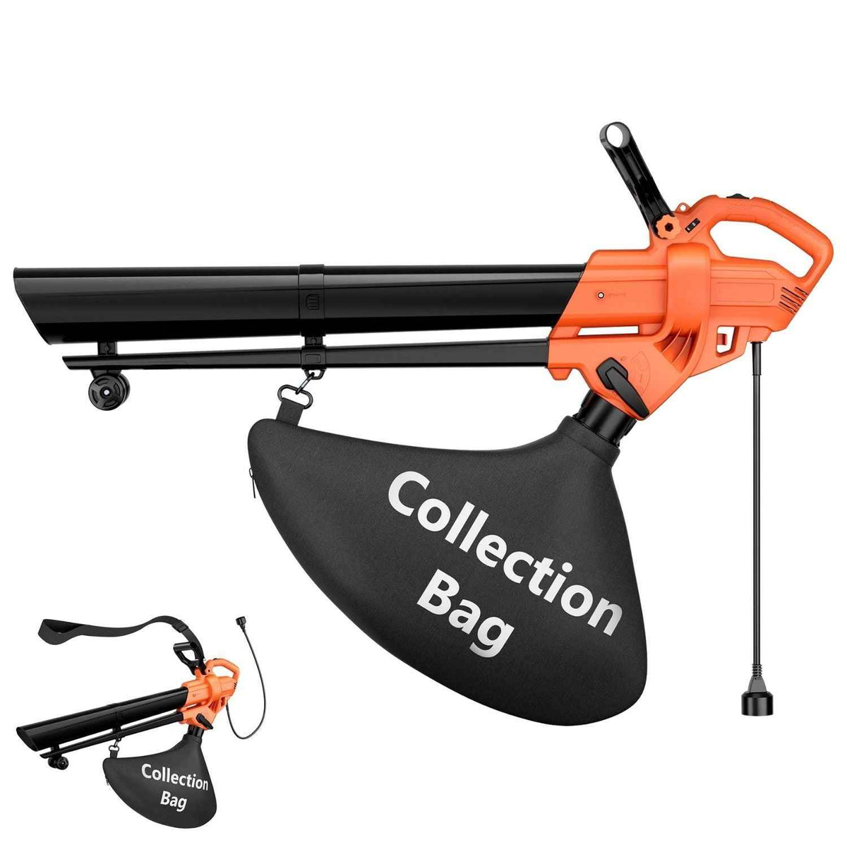 3-in-1 Electric Leaf Blower Vacuum Mulcher with Metal Impeller