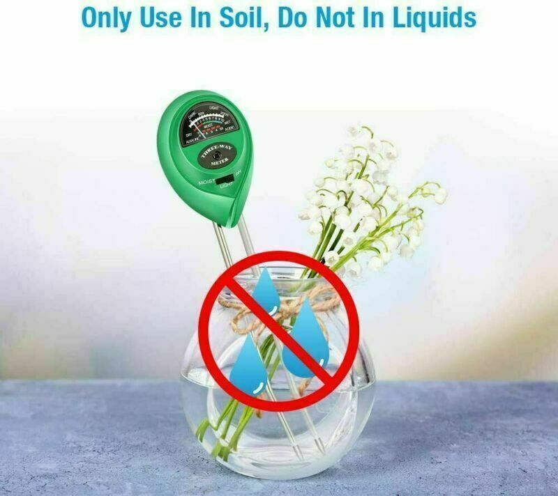 3-in-1 Soil Meter – pH, Moisture & Light Tester, No Batteries, Indoor & Outdoor - Rooted Supplies