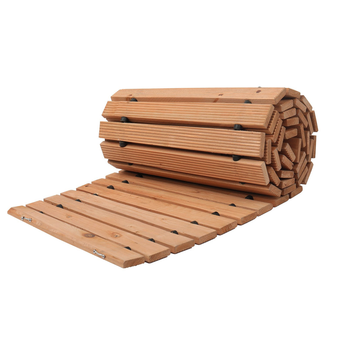 Roll-Out Cedar Garden Pathway for Backyard Walkways, Garden Beds, and Lawn Access - Rooted Supplies