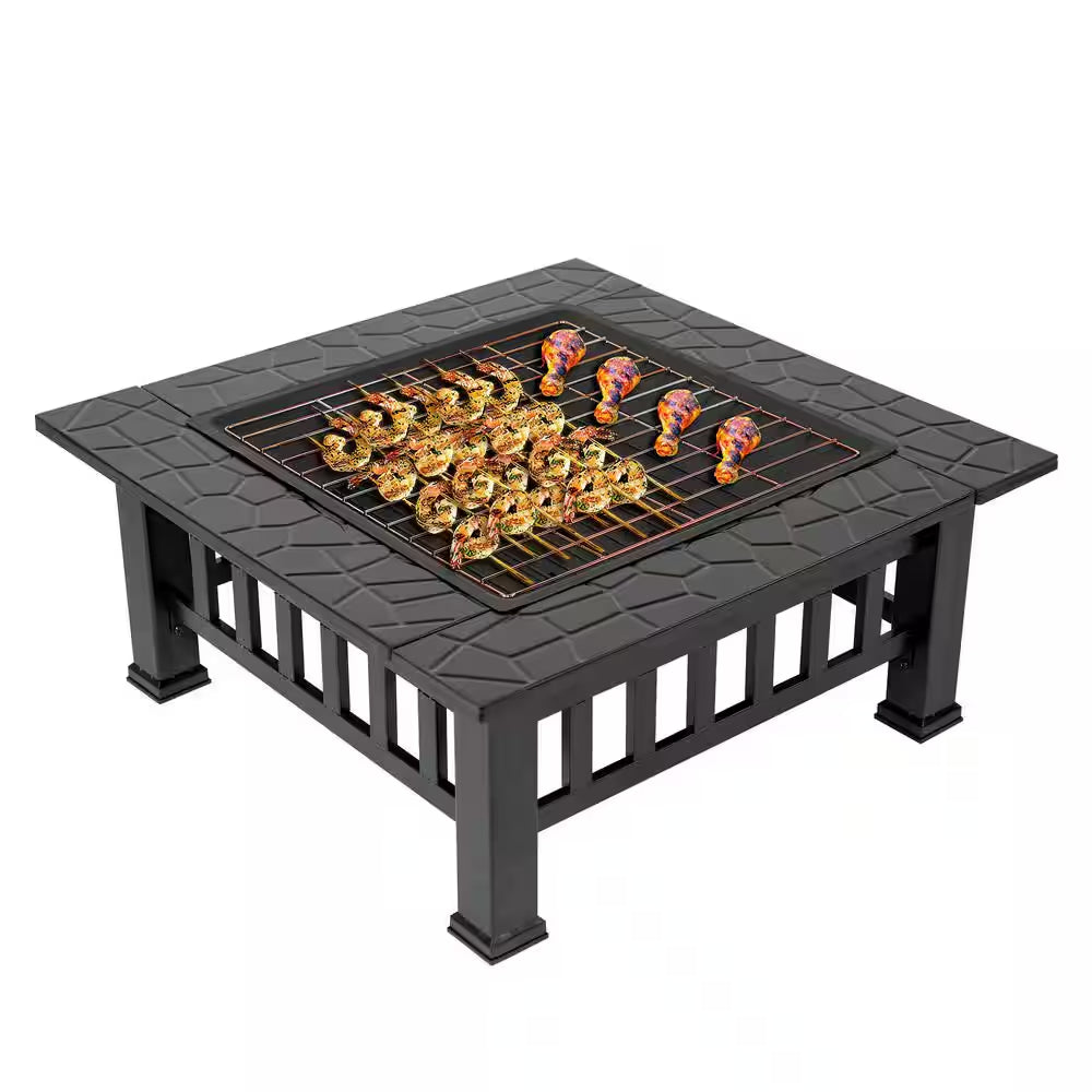 Durango 32 In. X 16.9 In. Square Steel Charcoal Fire Pit