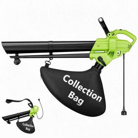3-in-1 Electric Leaf Blower Vacuum Mulcher with Metal Impeller
