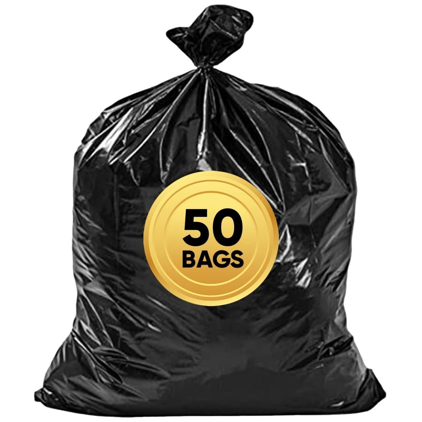 Veska 55 Gallon Trash Bags, (Value Pack 50 Bags W/Ties) Large Trash Bags 55 G...