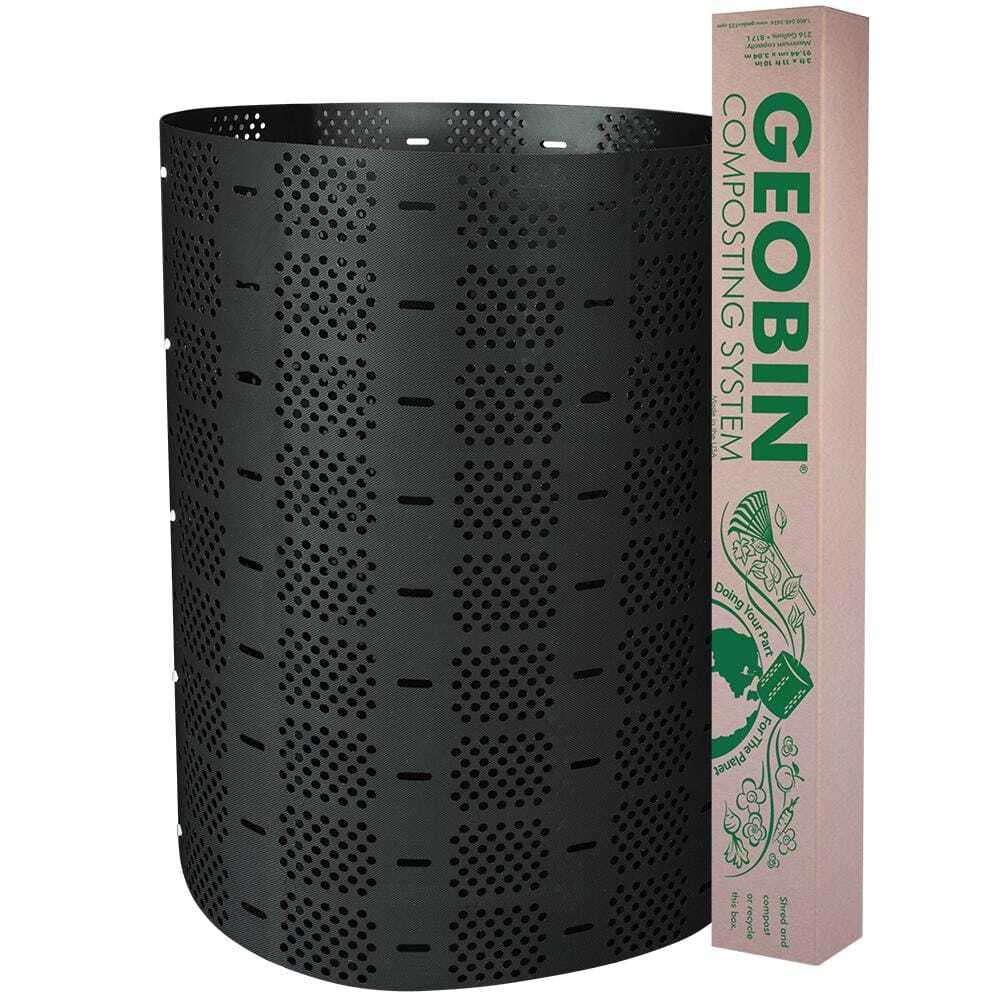 Black Compost Bin Adjustable Expandable Easy Compost Ventilation Holes 246 Gal.