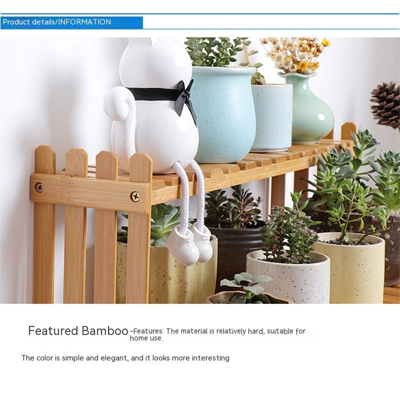 Bamboo Plant Stand – Single & Double Layer, 4 Sizes