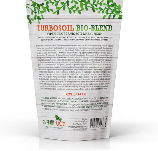 GS Plant Foods Turbo Soil Organic Bio-Blend Soil Enhancer, 3 lb