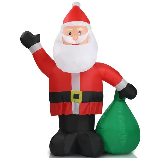 6ft Christmas Inflatable Santa Decoration with LED Lights for Outdoor Yard