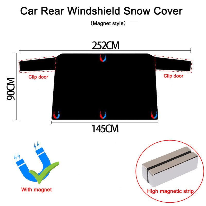 Magnetic Car Windshield Snow Cover - Front Window Ice Protector