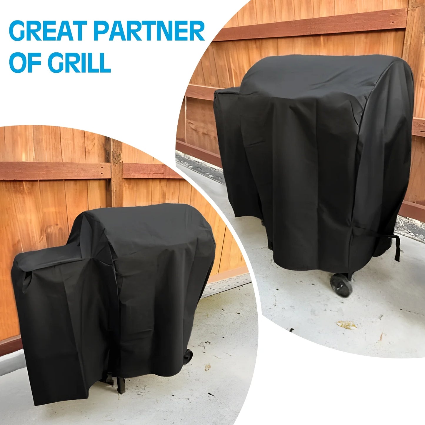 Heavy Duty Waterproof Wood Pellet Grill Cover Compatible with Pit Boss Lexington, 700FB, All Weather Protection Outdoor BBQ Cover