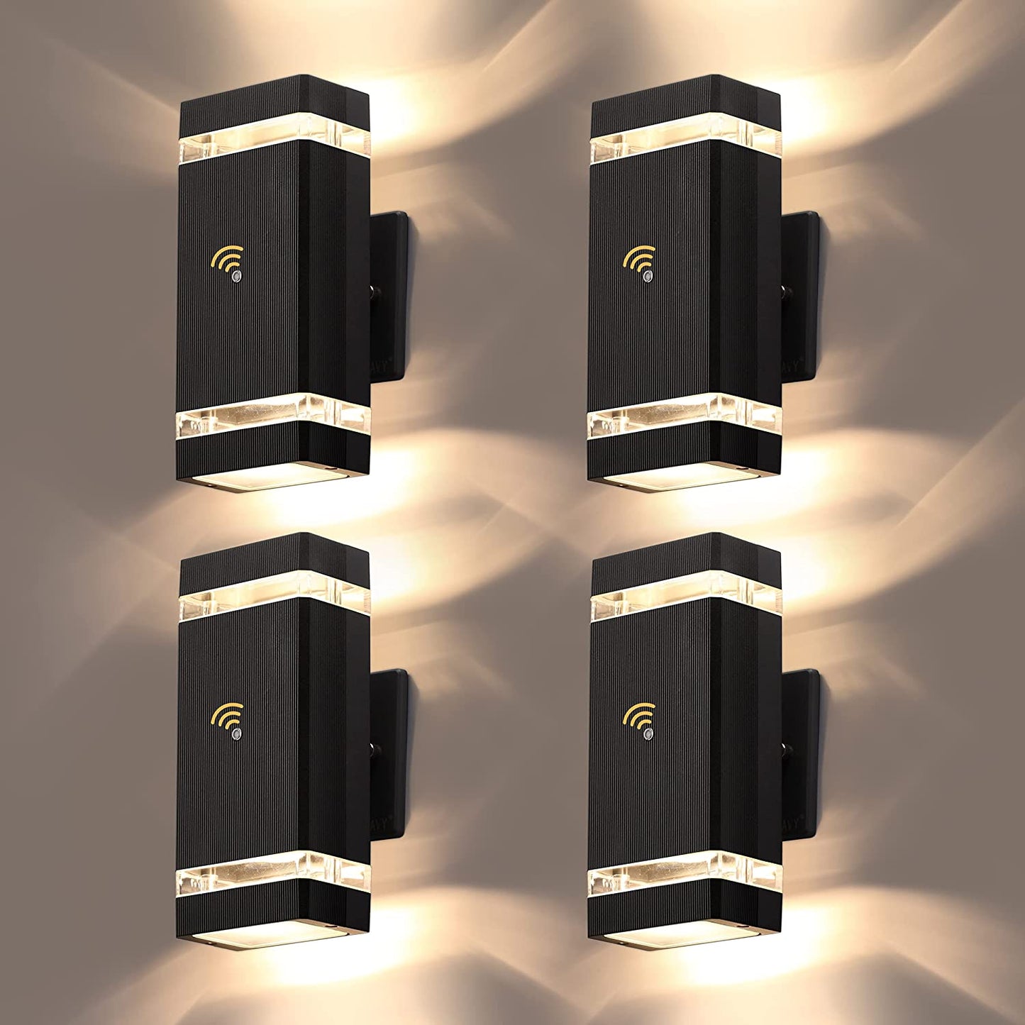 2 Pack LED Square up and down Lights Outdoor Wall Light,Body in Aluminum Waterproof Outdoor Wall Lamps,3000K 5W with Certificate ETL