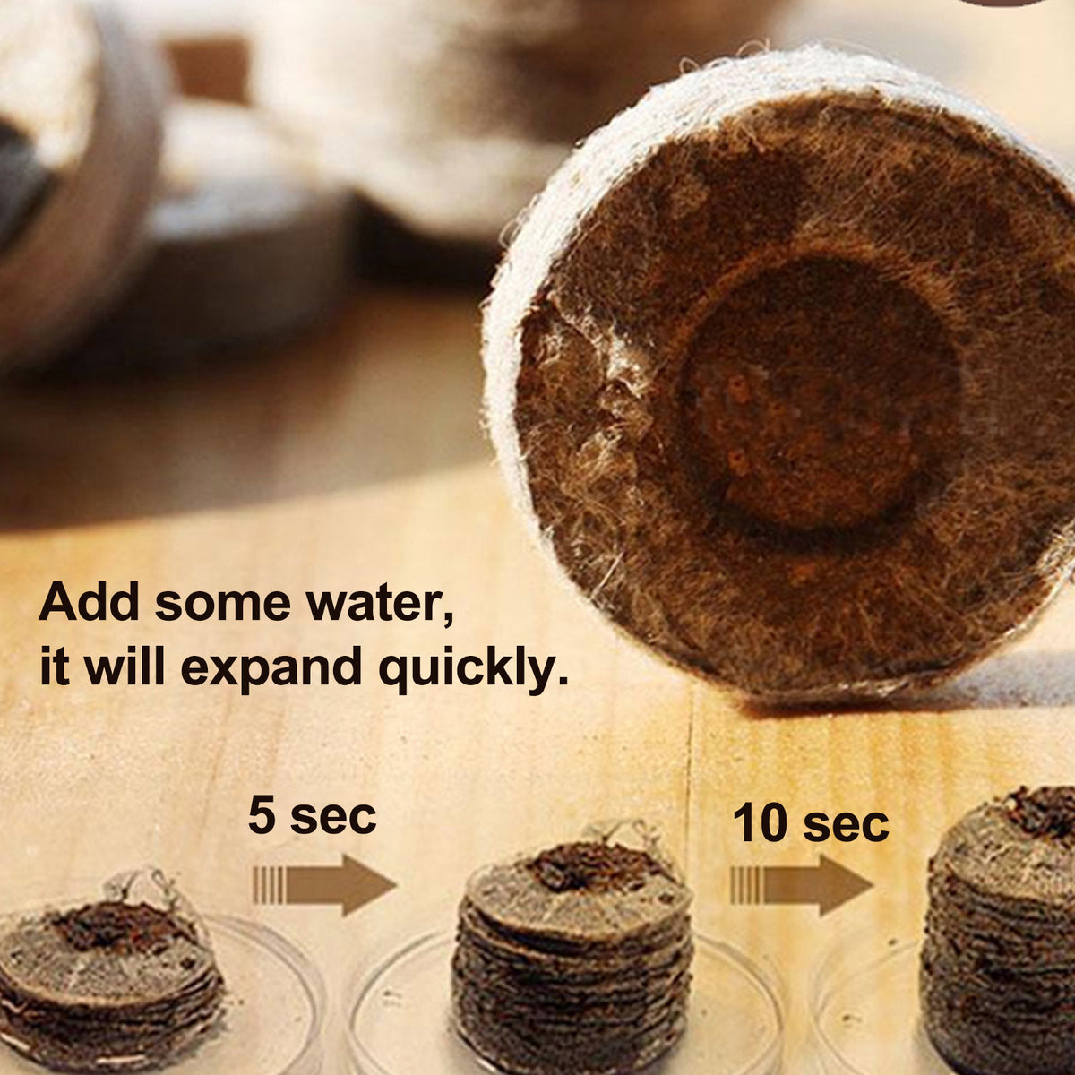 Compressed Peat Seed Starting Pellets - 100 Pack (30mm Expandable)