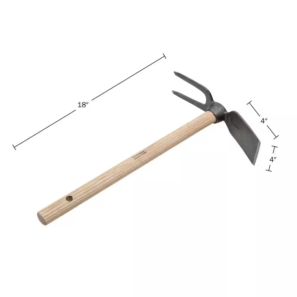 18 in Cultivator and 2-Prong Hoe Garden Tool