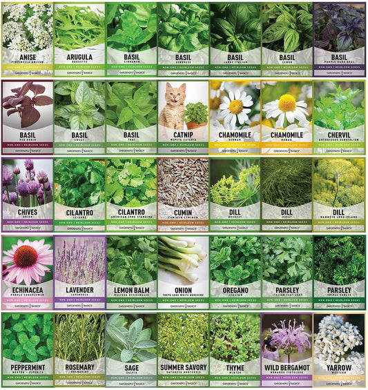 70-Variety Heirloom Vegetable & Herb Seed Kit: Non-GMO, Open-Pollinated