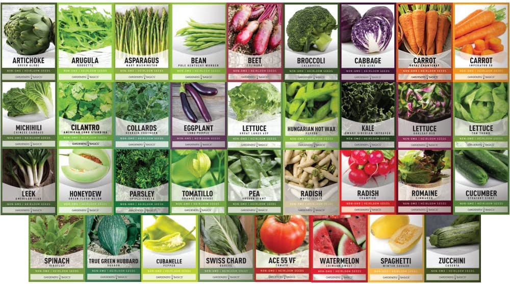70-Variety Heirloom Vegetable & Herb Seed Kit: Non-GMO, Open-Pollinated