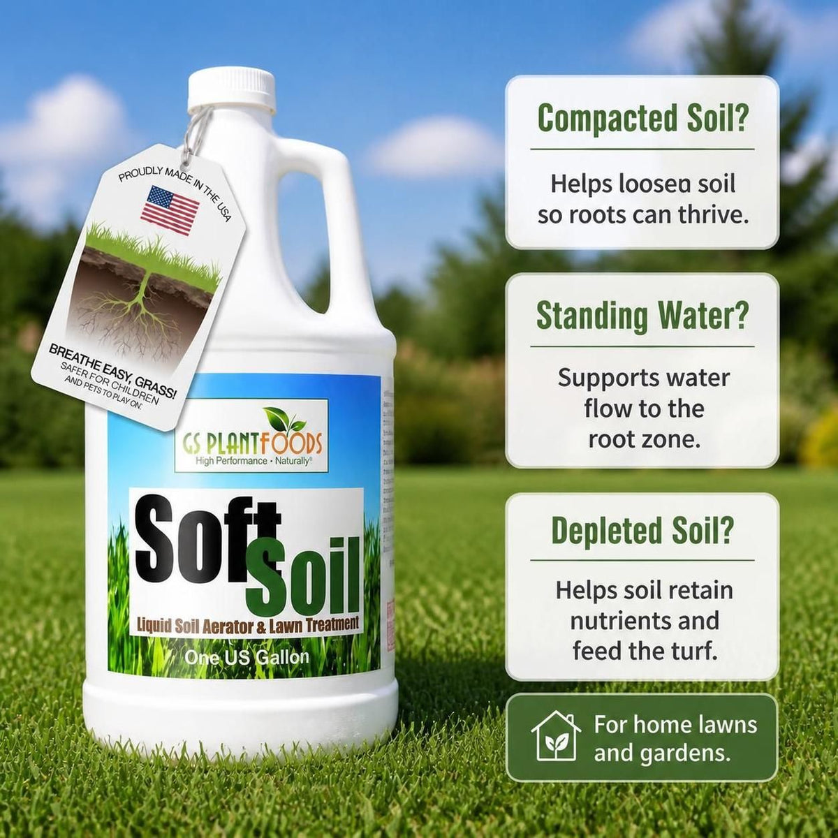 Soft Soil Liquid Aerator & Lawn Treatment by GS Plant Foods