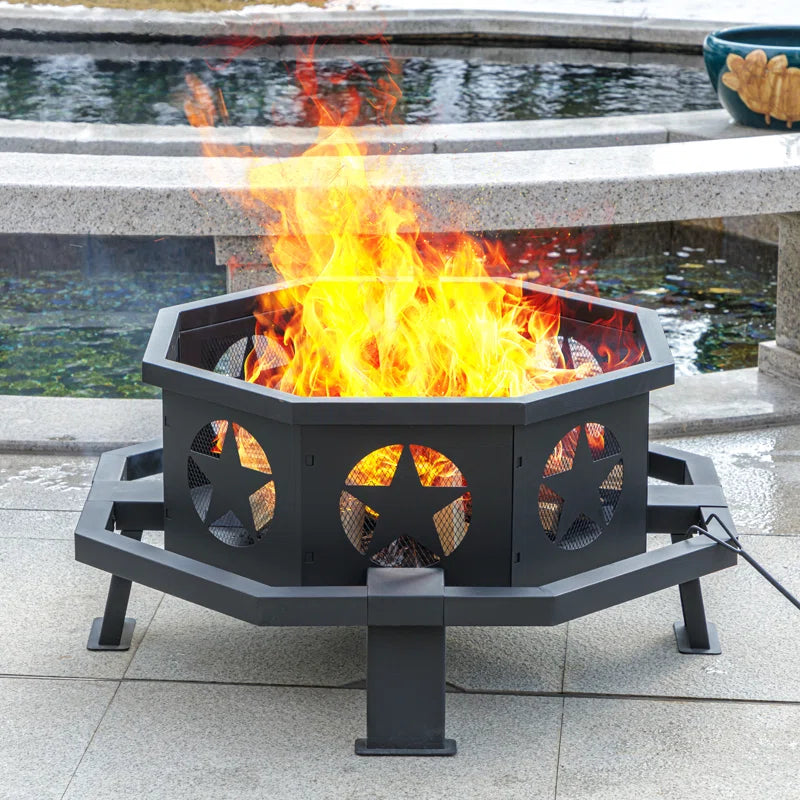 Antheny Wood Burning Fire Pit, Outdoor Firepit