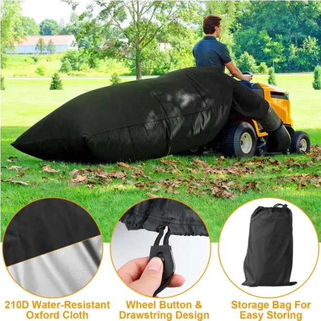 54 Cu Ft Lawn Tractor Leaf Bag with 112" Opening – Heavy-Duty Garden Waste Collector
