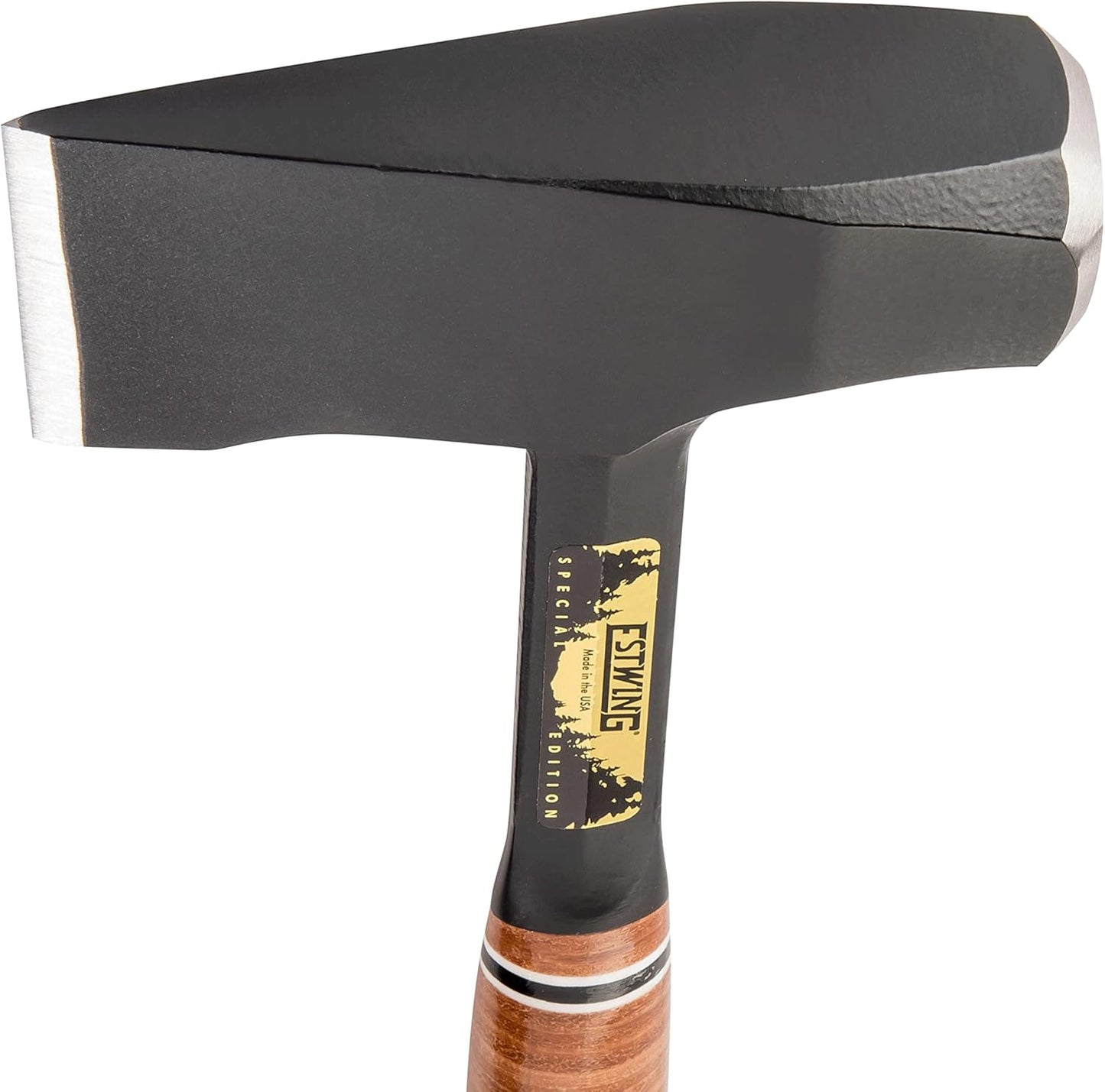 Special Edition Fireside Friend - Leather 14" Wood Splitting Maul with Forged Steel Construction & Genuine Leather Grip