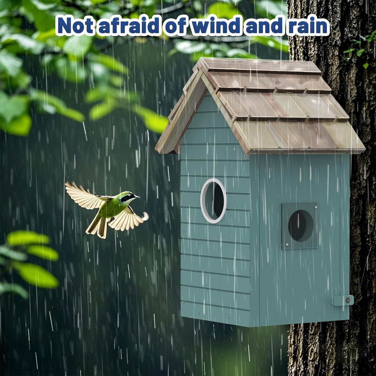 AI Smart Birdhouse Camera – 3MP HD Night Vision, Wi-Fi, 10,000+ Species ID