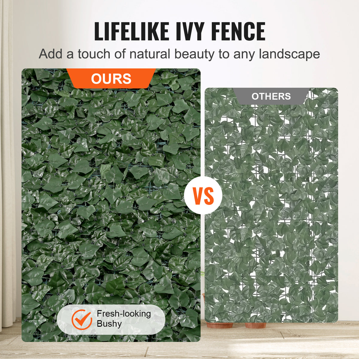 Artificial Greenery Privacy Screen, 96 x 72 In Fence Panel
