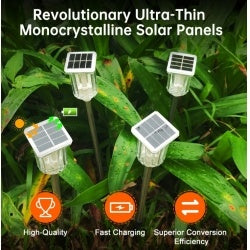 6-Pack Solar LED Pathway Lights – Rainbow Multicolor, Weatherproof