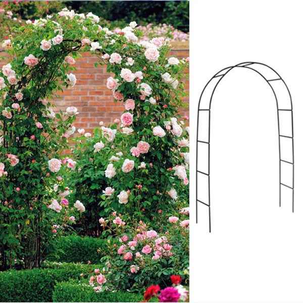 Metal Garden Arch Trellis, Adjustable Arbor, Dark Green
